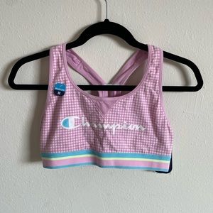 gingham champion sports bra